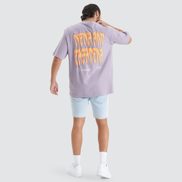 Thunder Heavy Oversized Tee Purple Ash