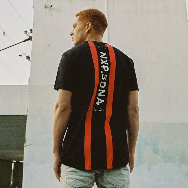 Triple Threat Cape Back Tee Jet Black