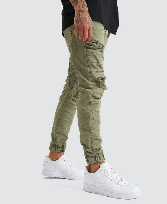 Viper Denim Jogger Khaki