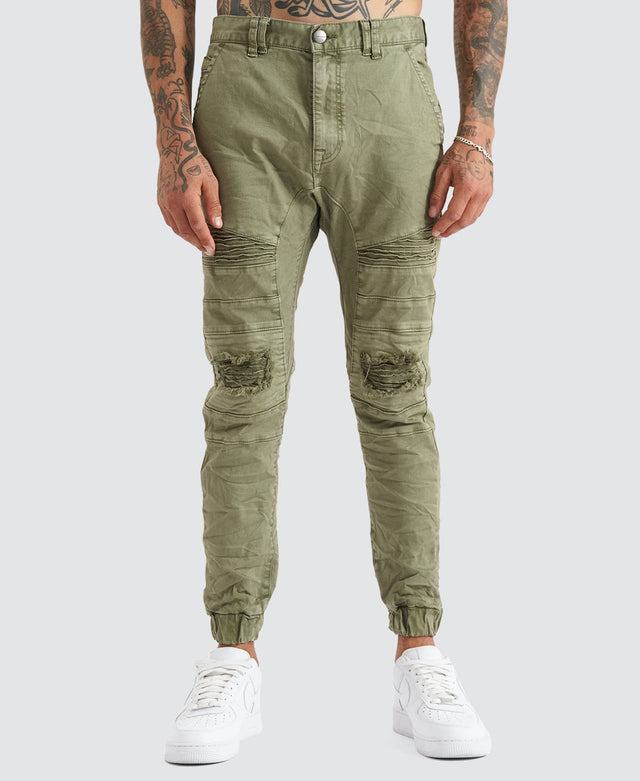 Viper Denim Jogger Khaki