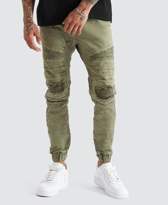 Viper Denim Jogger Khaki