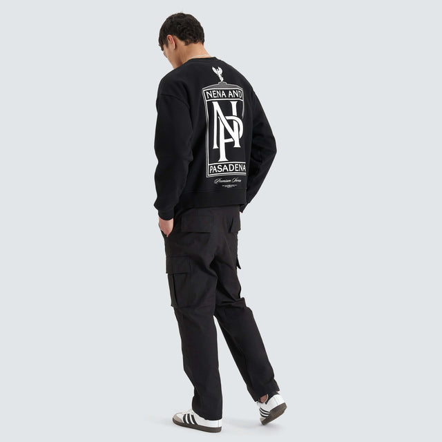 Wright Heavy Box Fit Sweater Jet Black