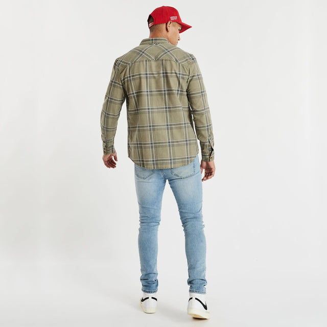 Charge Casual Long Sleeve Shirt Asphalt/Sand Check