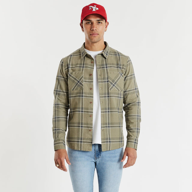 Charge Casual Long Sleeve Shirt Asphalt/Sand Check