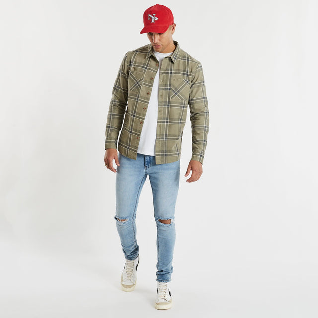 Charge Casual Long Sleeve Shirt Asphalt/Sand Check