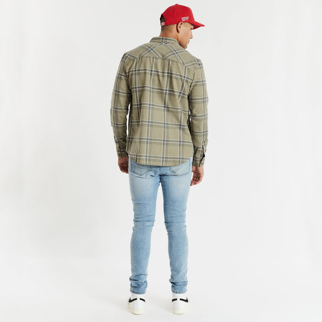 Charge Casual Long Sleeve Shirt Asphalt/Sand Check