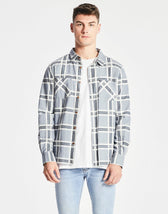 Charge Casual Long Sleeve Shirt Blue/Sand/White Check
