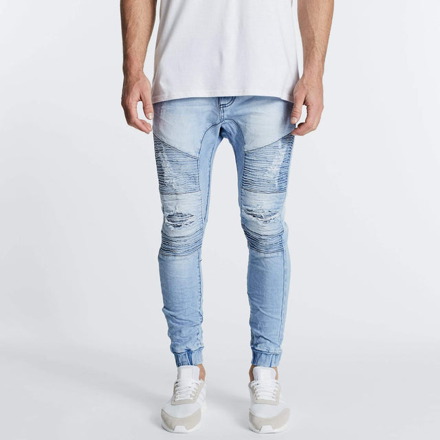 Model Wears Hellcat Pants Alaskan Blue Pants in Blue - Image 1