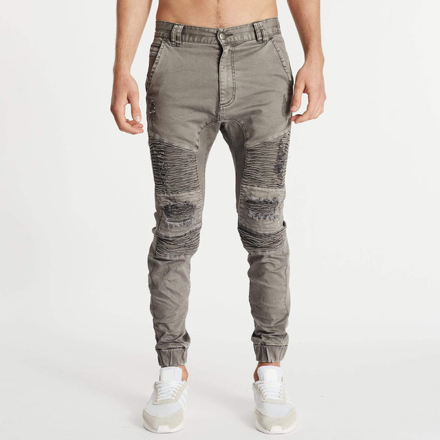 Model Wears Hellcat Pants Volcano Pants in Grey - Image 4