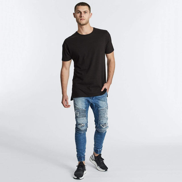 Hybrid Step Hem T-Shirt Jet Black