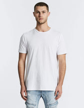 Hybrid Step Hem T-Shirt White