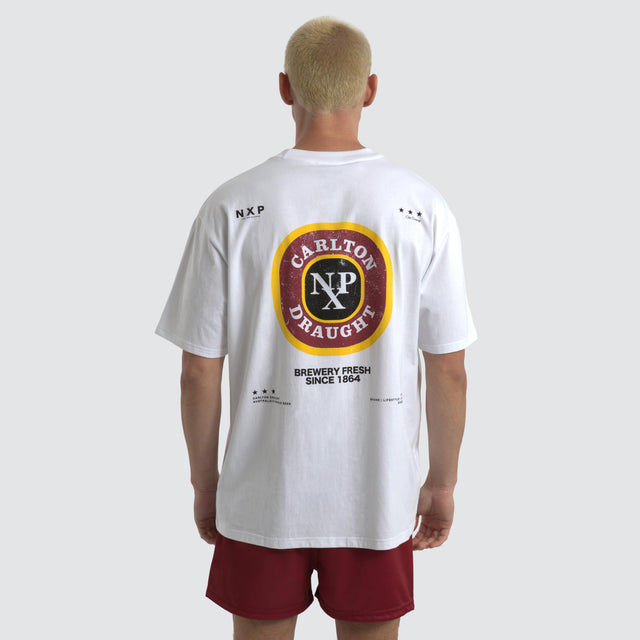 Carlton Draught Centennial Box Fit Tee Optical White