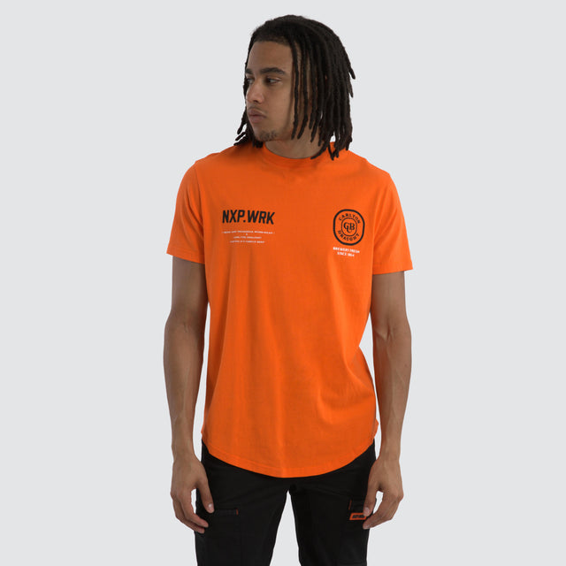 Carlton Draught Blueprint Work Tee Orange