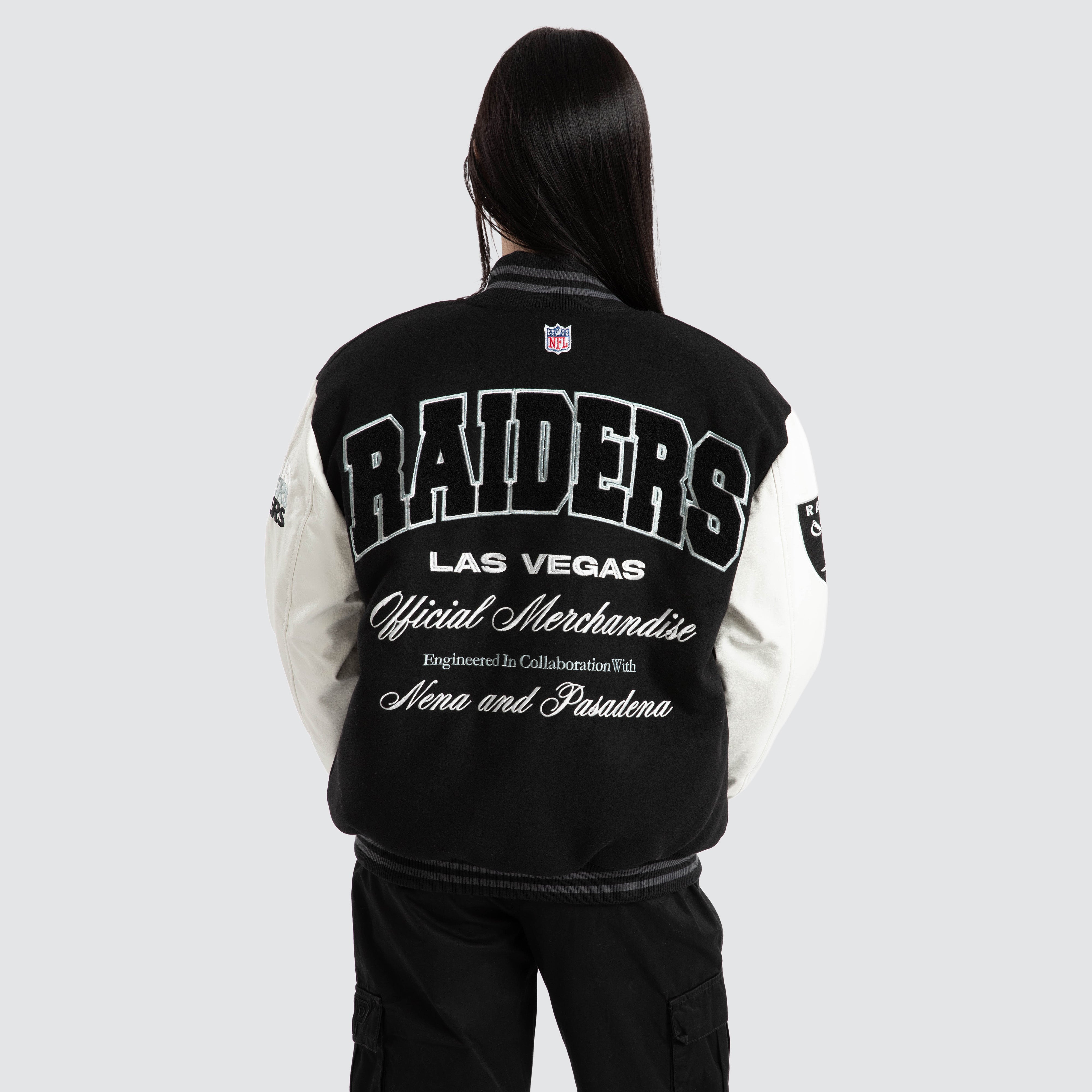 Las Vegas Raiders Huddle Jacket in Black/White | NXP