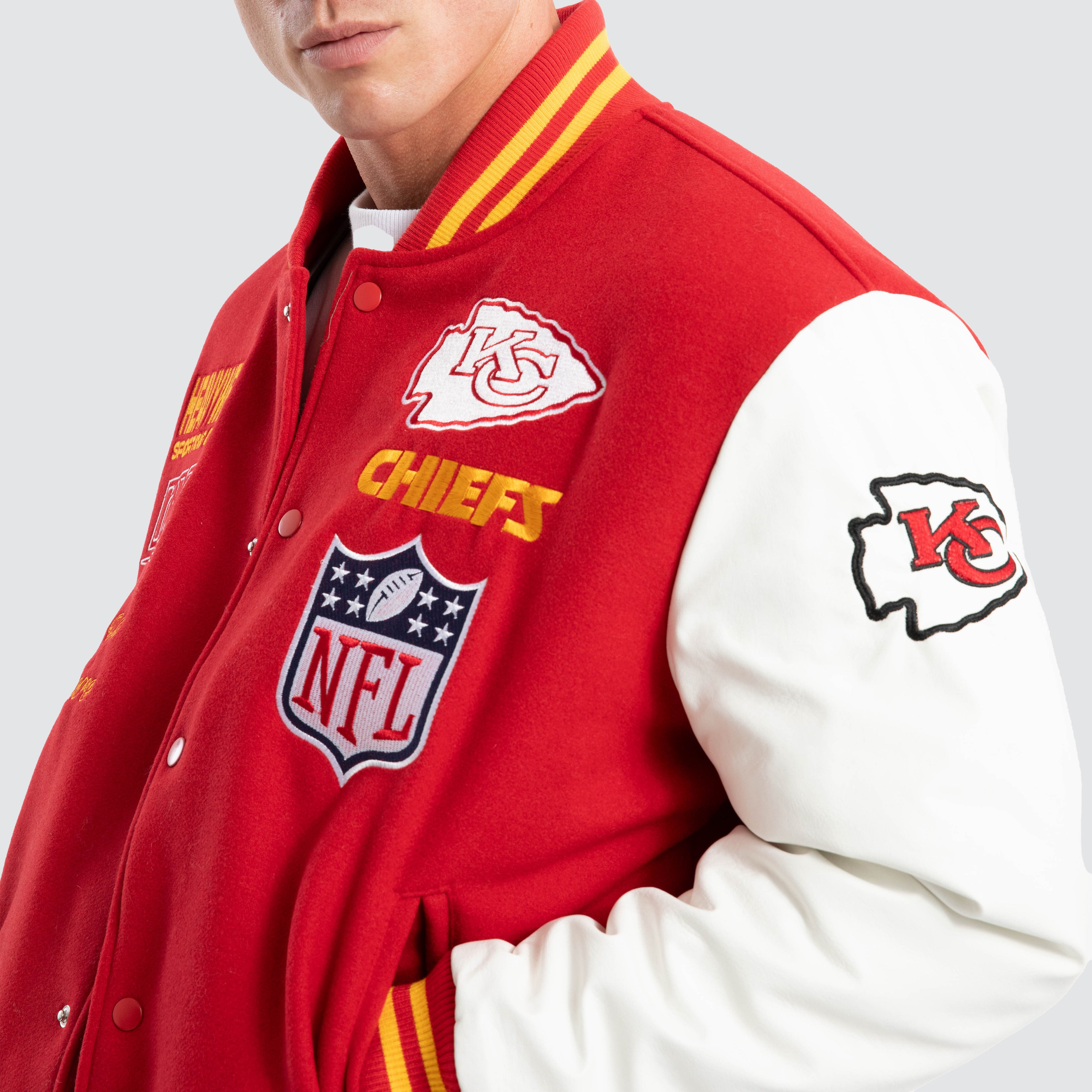 Kansas City Chiefs Huddle Jacket in Red/White | NXP