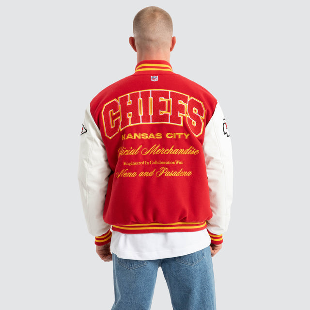 Kansas City Chiefs Huddle Varsity Jacket Red/White