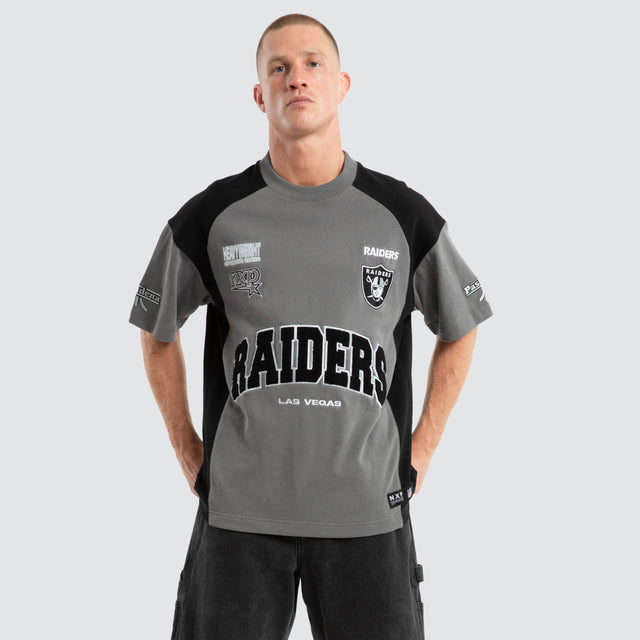 Las Vegas Raiders Catch Loopback Tee Silver/Black