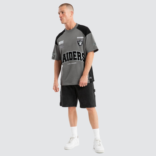 Las Vegas Raiders Catch Loopback Tee Silver/Black