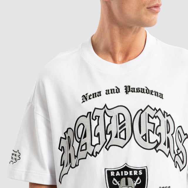 Las Vegas Raiders Coach Loopback Tee White