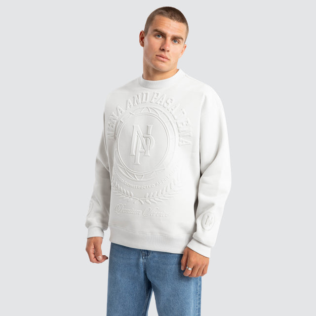 Boss Box Fit Sweater Glacier Grey / Castlerock