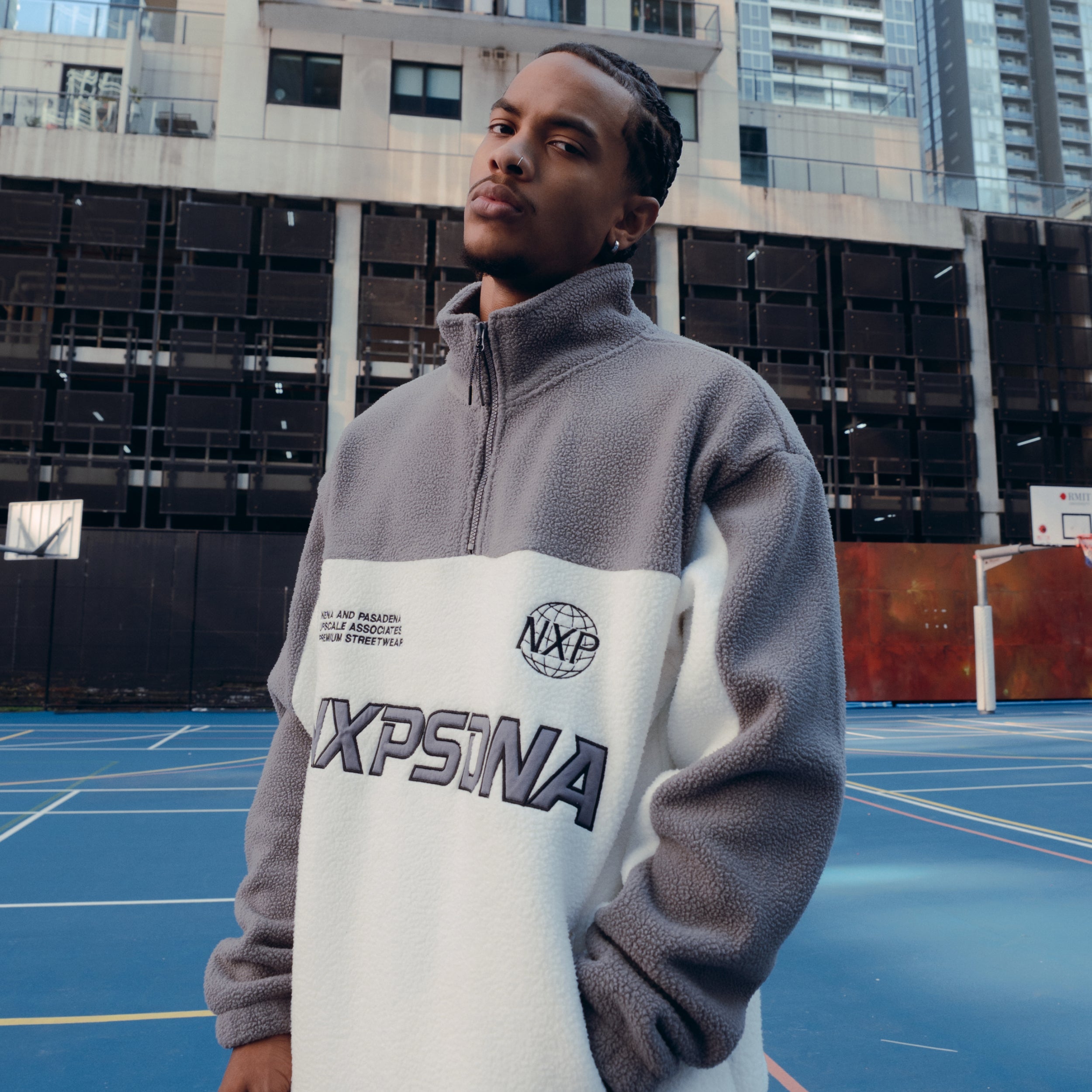 Lineage Pullover Sweater Steel Grey | NXP