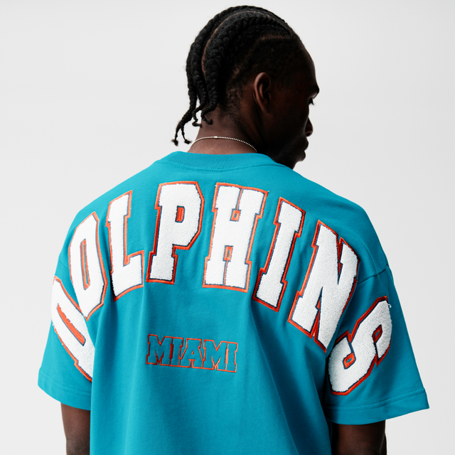 Miami Dolphins Surround Loopback Tee Aqua