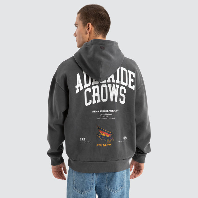 Adelaide Crows AFL Vintage Hoodie Pigment Asphalt