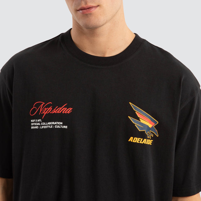 Adelaide Crows AFL Season Tee Jet Black