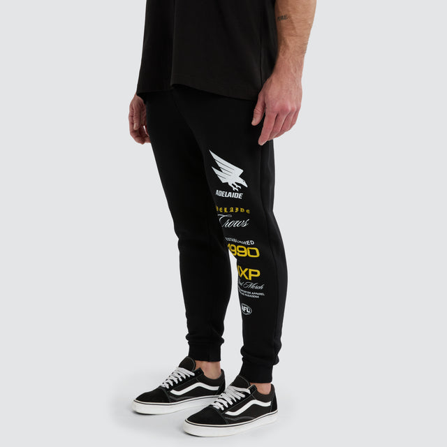 Adelaide Crows Elite Trackpant Jet Black