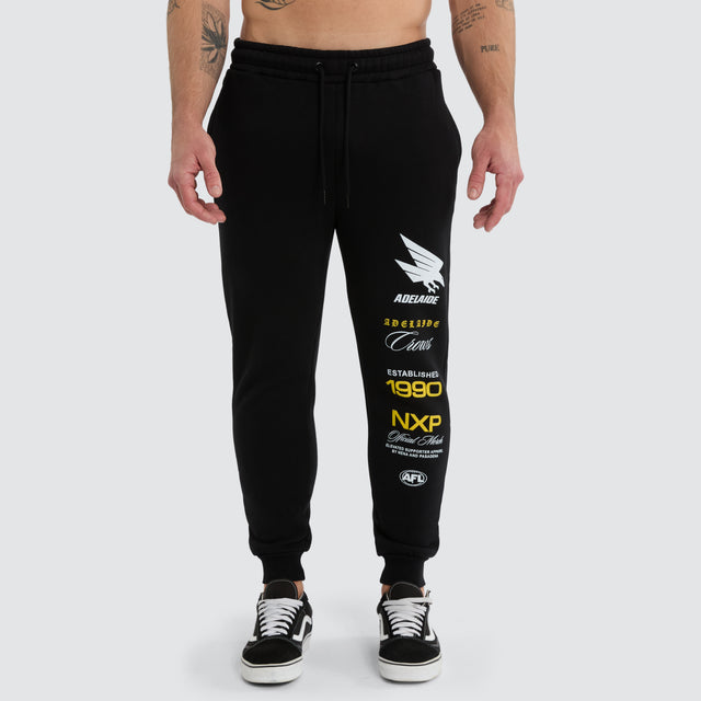 Adelaide Crows Elite Trackpant Jet Black