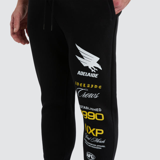 Adelaide Crows Elite Trackpant Jet Black
