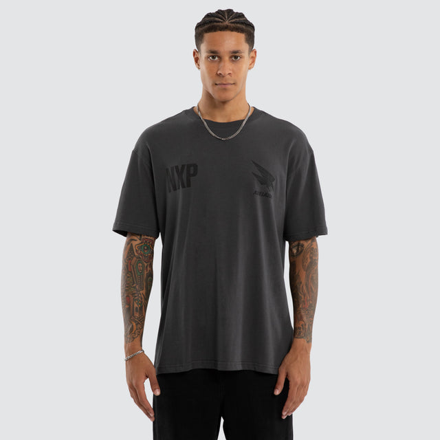 Adelaide Crows Champions Box Fit Tee Asphalt