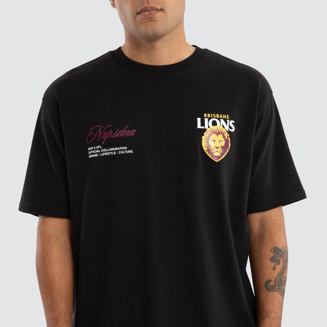 Brisbane Lions AFL Season Tee Jet Black