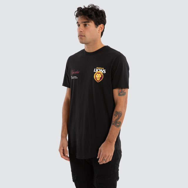 Brisbane Lions AFL Prime Tee Jet Black