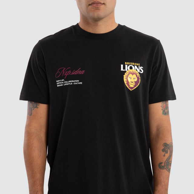 Brisbane Lions AFL Prime Tee Jet Black