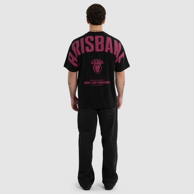 Brisbane Lions Archive Raptor Tee Jet Black