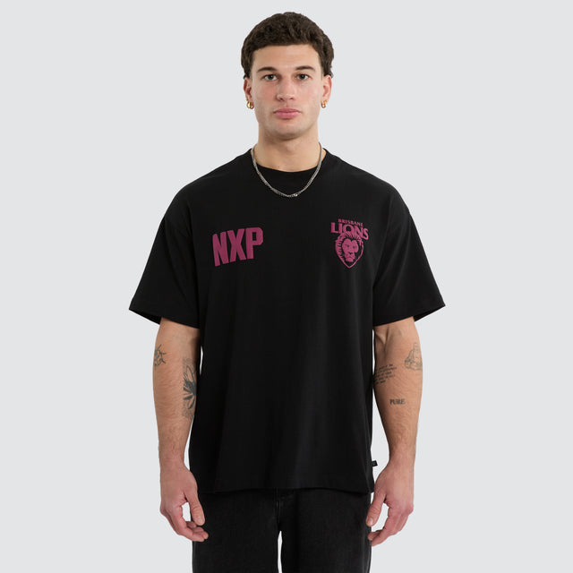 Brisbane Lions Archive Raptor Tee Jet Black