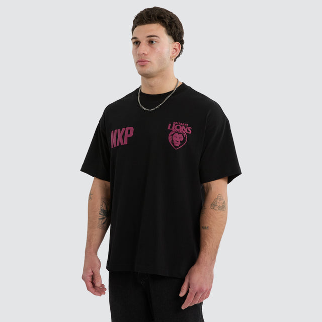 Brisbane Lions Archive Raptor Tee Jet Black