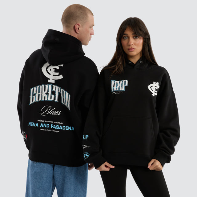 Carlton Blues Fighter Hoodie Jet Black
