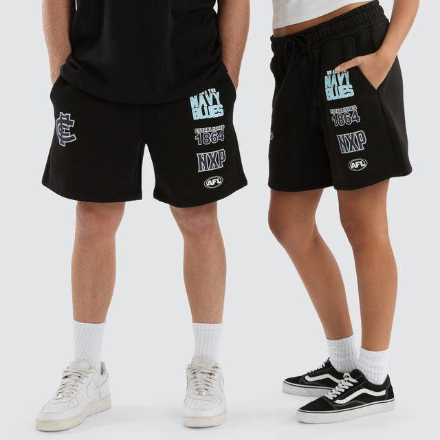 Carlton Blues Prime Trackshorts Jet Black