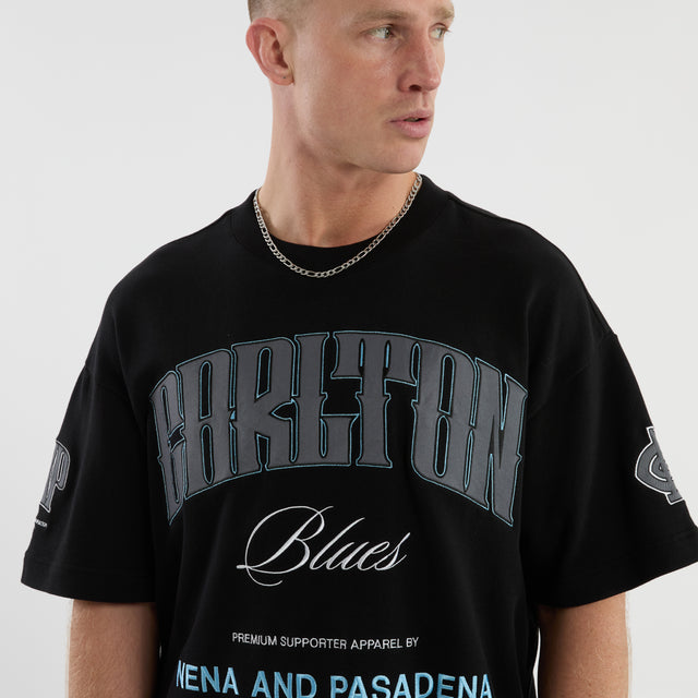 Carlton Blues Game-On Loopback Tee Jet Black