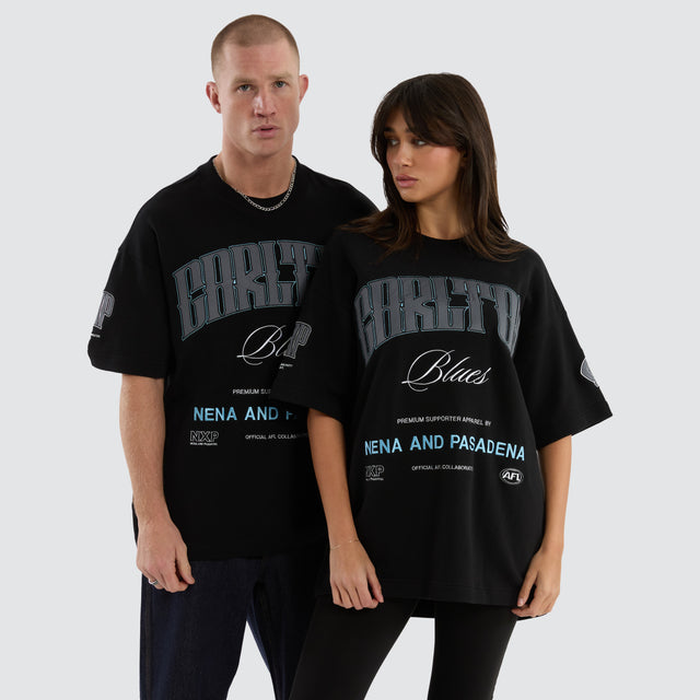 Carlton Blues Game-On Loopback Tee Jet Black