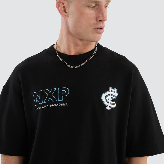 Carlton Blues Legacy Loopback Tee Jet Black