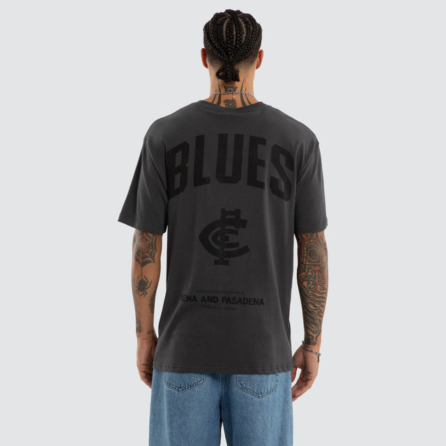 Carlton Blues Champions Box Fit Tee Asphalt