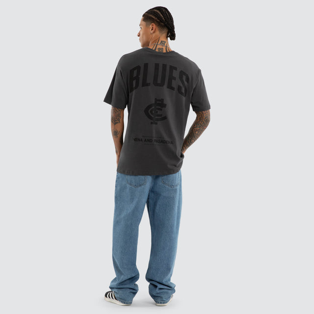Carlton Blues Champions Box Fit Tee Asphalt