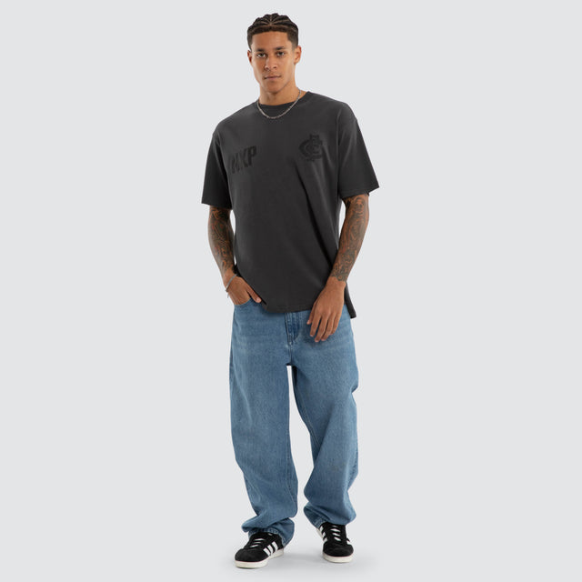 Carlton Blues Champions Box Fit Tee Asphalt