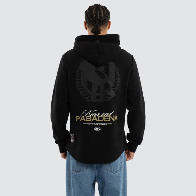 Collingwood Magpies AFL Recovery Hoodie Jet Black