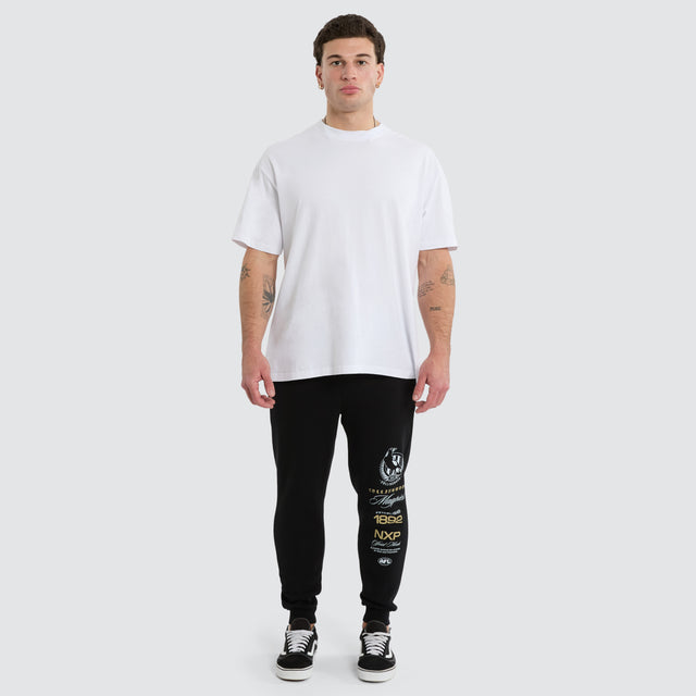 Collingwood Magpies Elite Trackpant Jet Black
