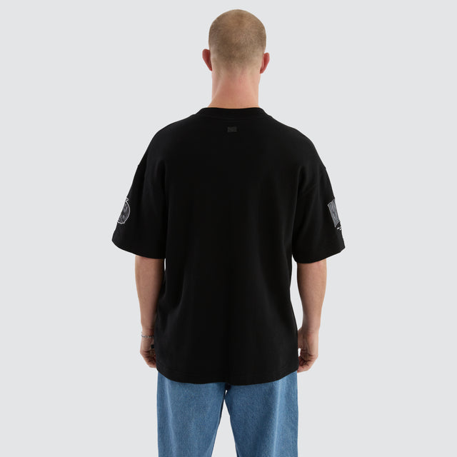 Collingwood Magpies Game-On Loopback Tee Jet Black