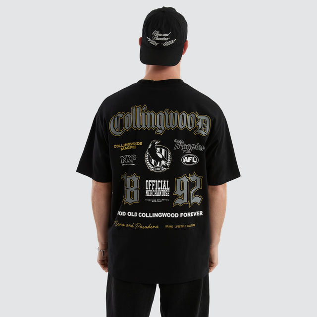 Collingwood Magpies Fallback Tee Jet Black